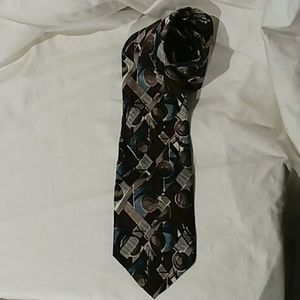 Vtg XS Bellini Silk abstract tie USA 4x56"